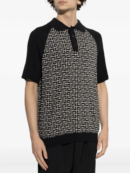 Tricou polo Balmain negru