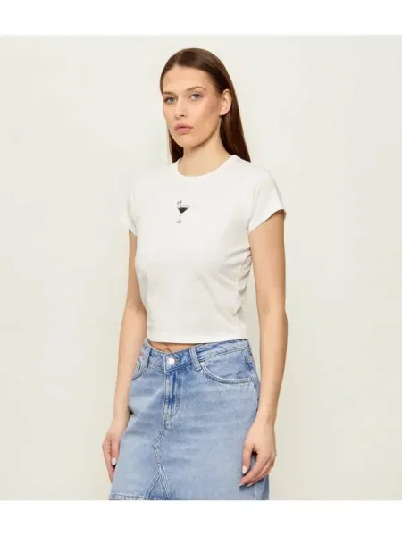 Hugo Blue Póló Dichroma_B | Cropped Fit kék
