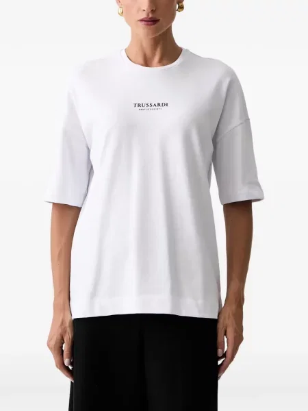 Tricou Trussardi cu imagine alb