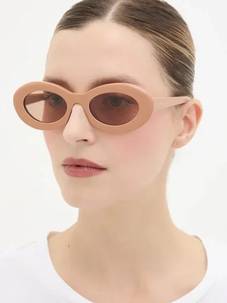 Слънчеви очила Saint Laurent SL кафяво