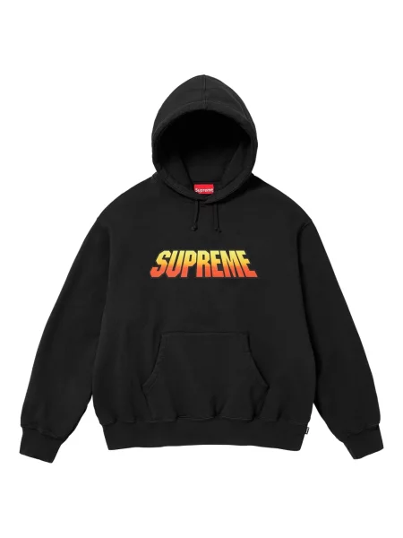 Суичър с качулка Supreme с принт черно