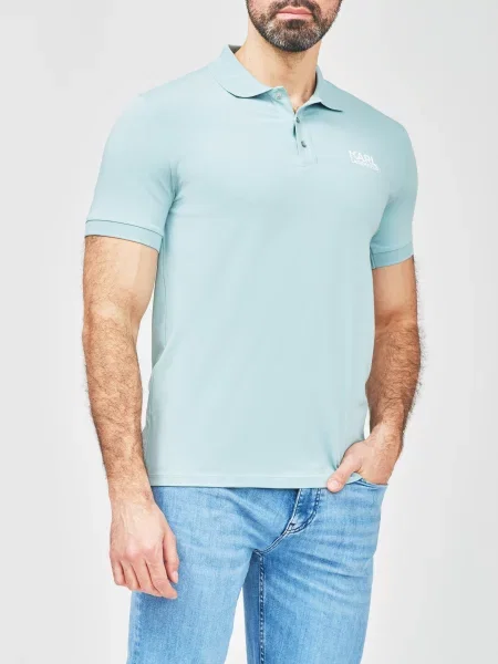 Поло Karl Lagerfeld голубое