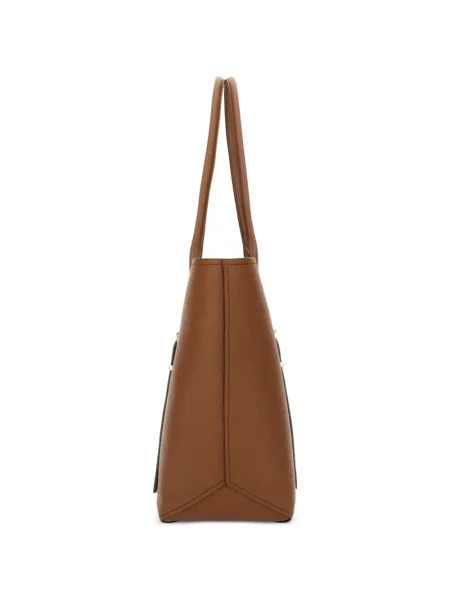 Bőr csatos kézitáska Michael Michael Kors barna