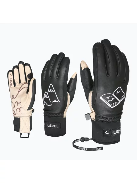 Mănuși de schi pentru femei Level Ivory pk black negru