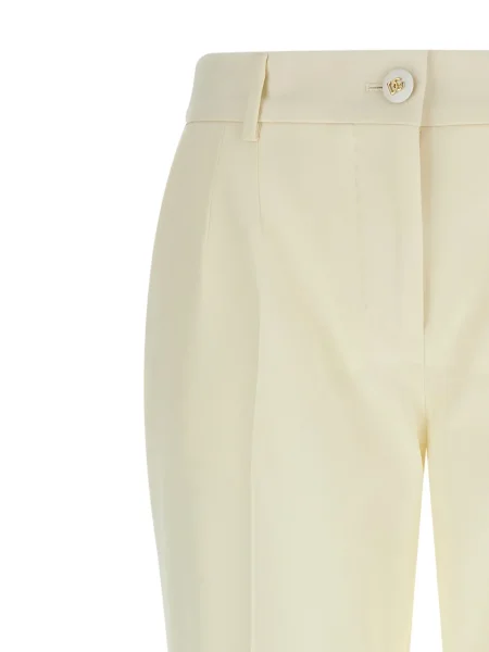 Pantaloni Dolce & Gabbana plisate alb