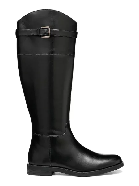 Geox ghete scurte pentru femei din piele D ESMEENA negru