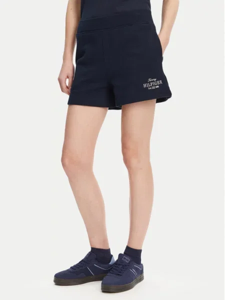 TOMMY HILFIGER Hlače marine / bela modra