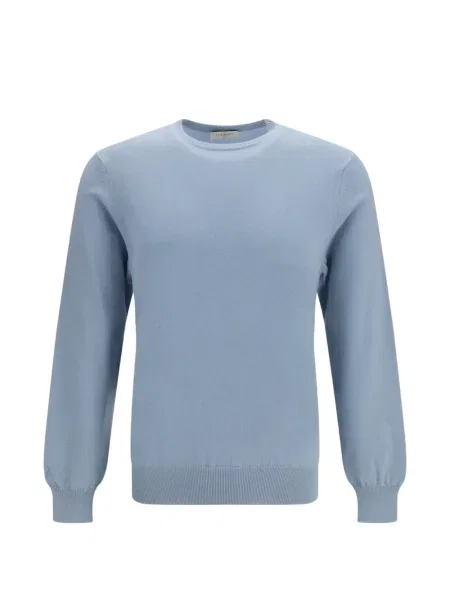 Pulover Piacenza Cashmere din cașmir cu decolteu rotund albastru