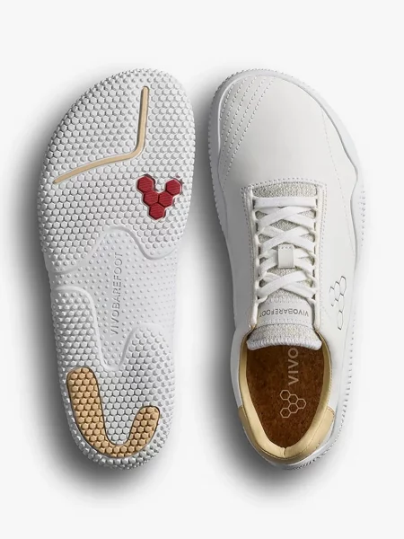Кожаные кроссовки Vivobarefoot белые
