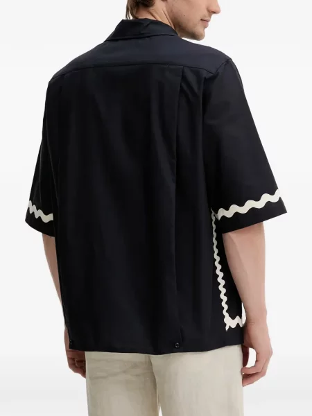 Cămașă Fiorucci cu broderie albastru