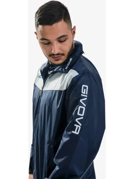 Kurtka sportowa Givova Rain Blue-bianco Blue biała