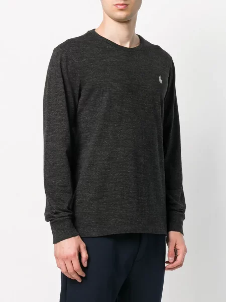 Klasikinės ilgas polo marškinėliai Polo Ralph Lauren juoda