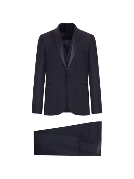 Costum Tagliatore cu rever albastru
