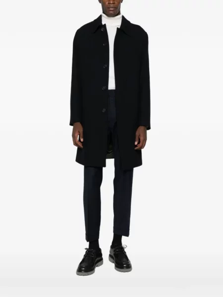 Palton Manuel Ritz cu model herringbone negru
