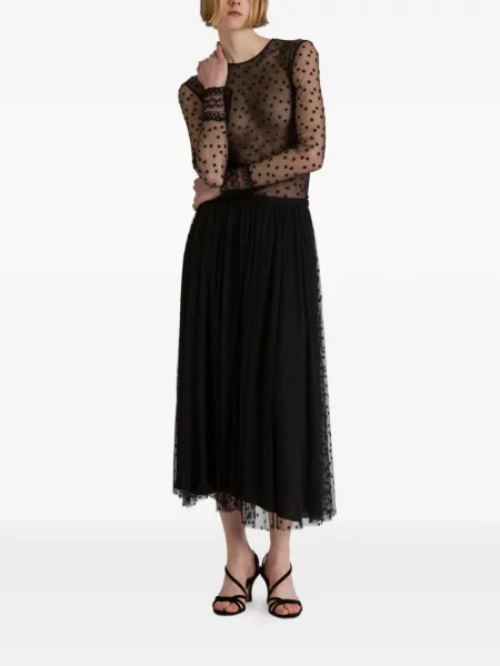 Fustă midi Alberta Ferretti din tul negru