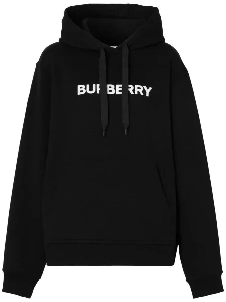 Hanorac cu glugă Burberry cu imagine negru