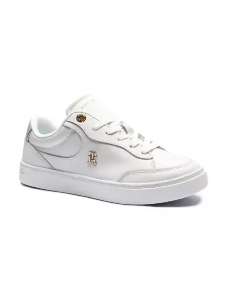 Tommy Hilfiger De piele sneakers alb