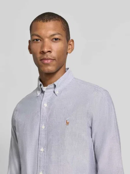 Polo Ralph Lauren koszula casual Mężczyźni Modern Fit niebieski S granatowa