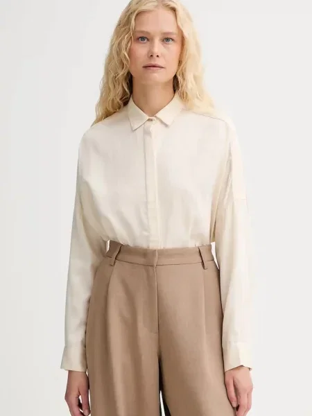 Sessun cămașă cu guler clasic relaxed bej