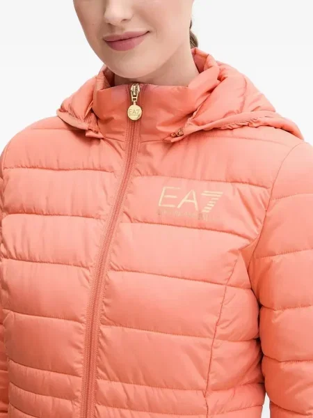 Geacă Ea7 Emporio Armani cu imagine portocaliu