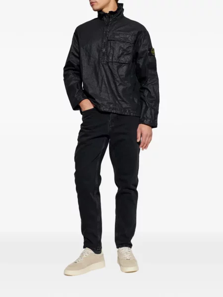 Половин цип яке Stone Island камъни черно