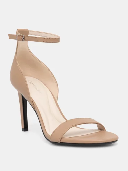 Calvin Klein Sandali HEEL SANDAL 90 LTH rjava