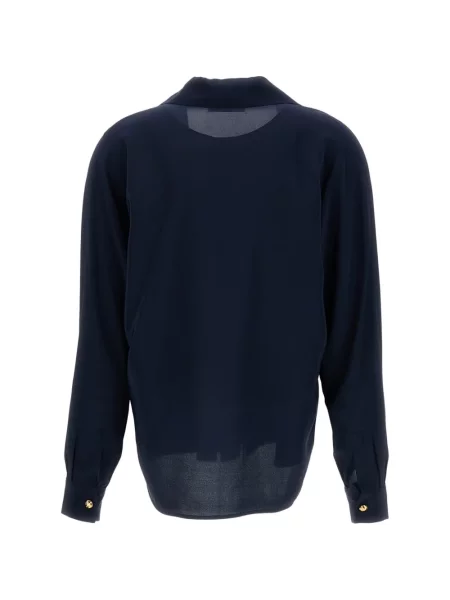 Tricou polo Max Mara de mătase albastru