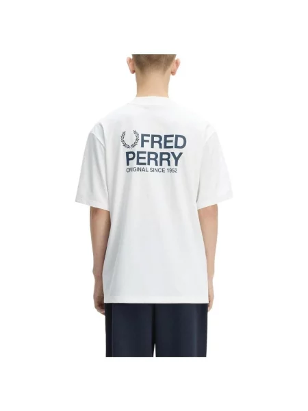 Tričko Fred Perry Back Print Fred Perry T-Shirt White XL bílé