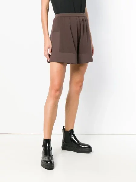 Πλεκτά σορτς Rick Owens καφέ