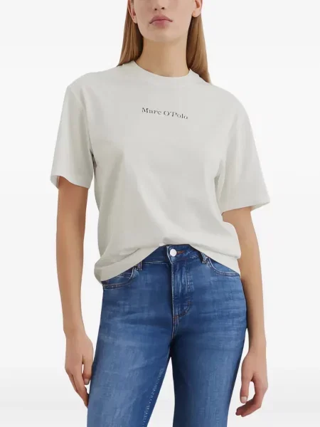 Tricou Marc O'polo cu imagine alb