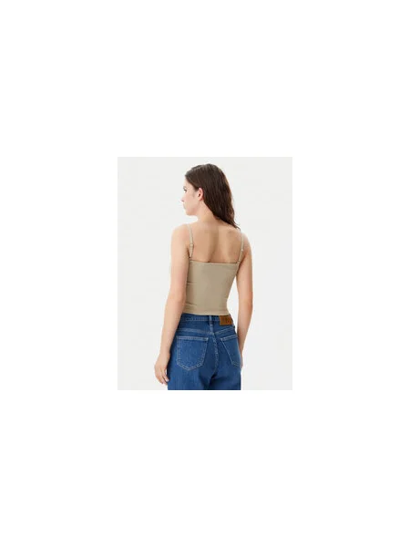 Calvin Klein Jeans Felső Logo Slim Fit bézs