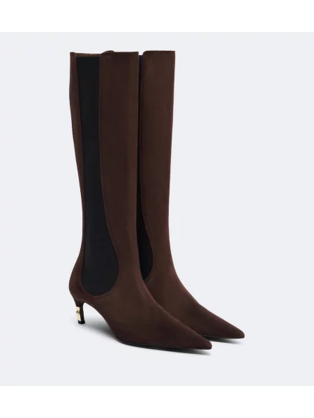 Cizme Gucci din piele de căprioară maro