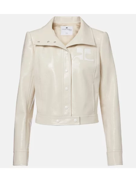 Geanta de piele Courreges alb