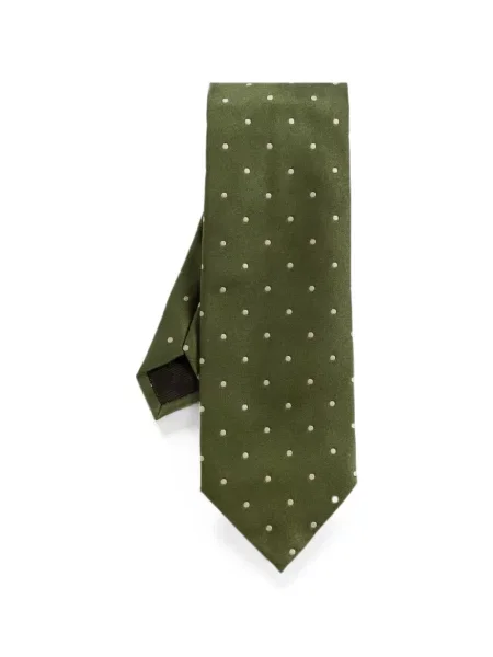 Cravată Tom Ford de mătase cu buline verde