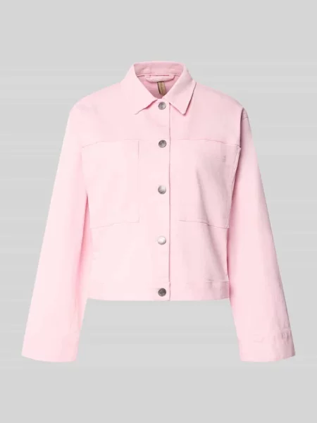 Kurtka w kroju regular fit z na piersi model Bess' Soyaconcept różowa