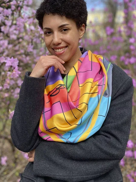 MyScarf Basic Хустка Мультиколор Шовк