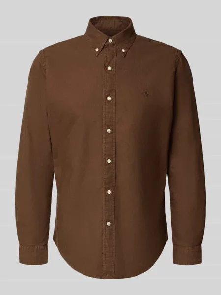 Koszula casualowa z listwą guzikową Ralph Lauren brązowa