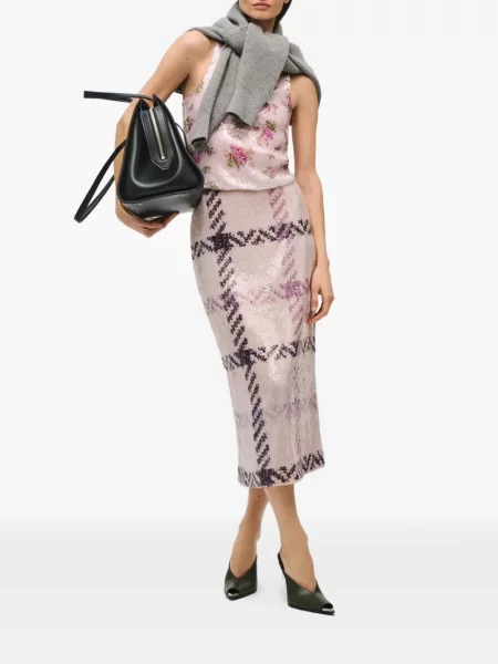 Fustă tip creion Brandon Maxwell cu paiete