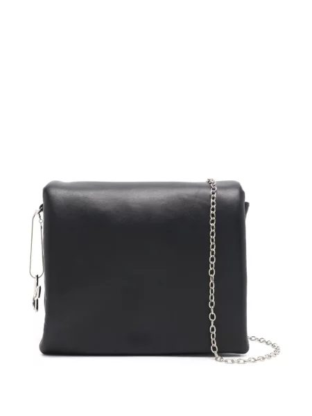 Torebka skórzana Gloria Coelho skórzana ocieplana czarna