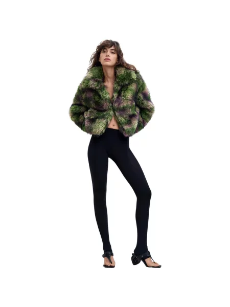Geacă Desigual cu blană verde