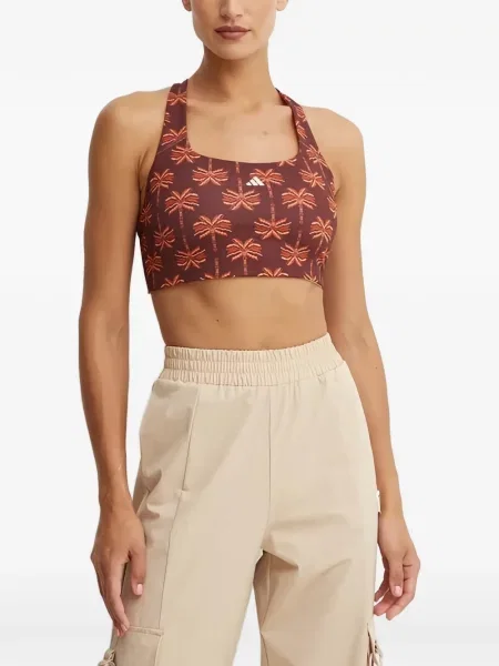 Komplet dresowy Adidas koronkowy sznurowany w paski różowy