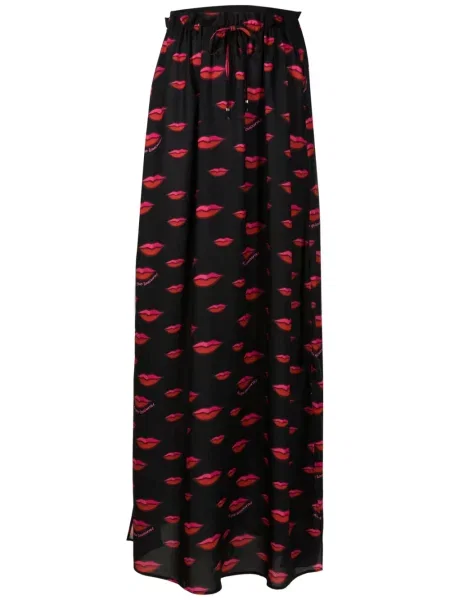 Fusta maxi Amir Slama cu imagine negru