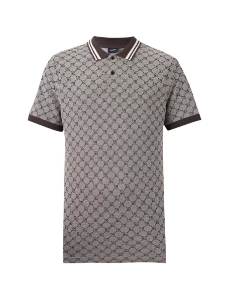 JOOP! Majica Jessino temno rjava / siva bela