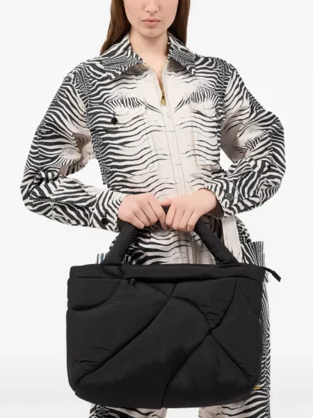 Matlasat geantă shopper Roberto Cavalli negru