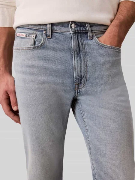 Jeansy o kroju straight fit z czystej bawełny Calvin Klein Jeans