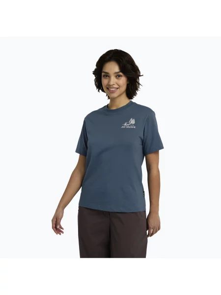 Tricou pentru femei Jack Wolfskin Cadena tent aluminium blue albastru