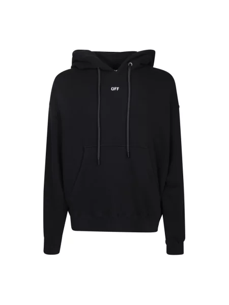 Bluza z kapturem Off-white z kapturem z nadrukiem biała