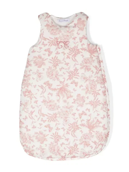 Чанта Tartine Et Chocolat бродирана на цветя бяло