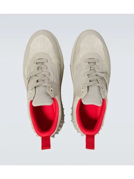 Semišové tenisky Christian Louboutin biela