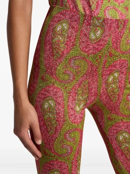 Pantaloni Etro cu model paisley roz